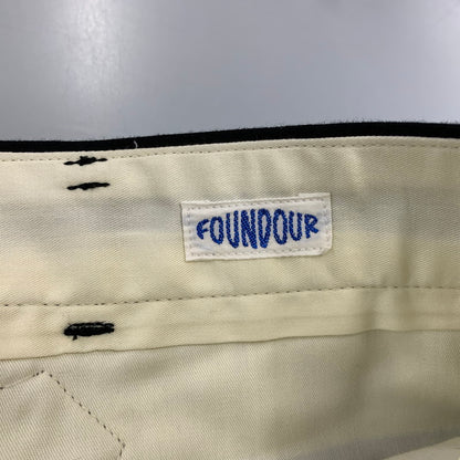 【中古品】【メンズ】 FOUNDOUR ファウンダ 015FD251015 25SS TWILL PANTS ツイル パンツ ボトムス ズボン 151-260814-cs-16-izu サイズ：4 カラー：ブラック 万代Net店