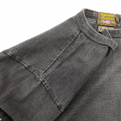【中古品】【メンズ】 VANSON バンソン MADE IN CALIFORNIA SKULL WING PRINT LS TEE スカル ウィング プリント ロングスリーブ Tシャツ トップス 長袖 145-260812-cs-24-izu サイズ：L カラー：ブラック 万代Net店