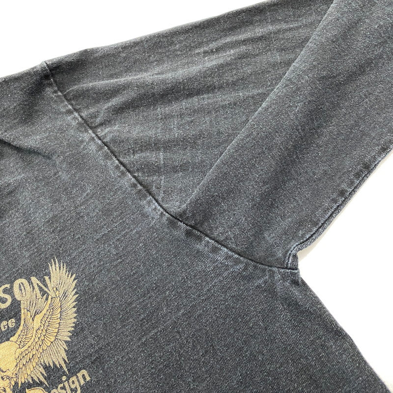 【中古品】【メンズ】 VANSON バンソン MADE IN CALIFORNIA SKULL WING PRINT LS TEE スカル ウィング プリント ロングスリーブ Tシャツ トップス 長袖 145-260812-cs-24-izu サイズ：L カラー：ブラック 万代Net店