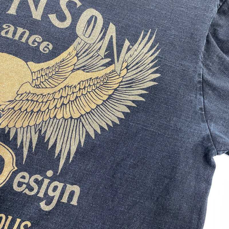 【中古品】【メンズ】 VANSON バンソン MADE IN CALIFORNIA SKULL WING PRINT LS TEE スカル ウィング プリント ロングスリーブ Tシャツ トップス 長袖 145-260812-cs-24-izu サイズ：L カラー：ブラック 万代Net店