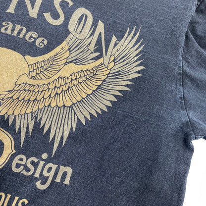 【中古品】【メンズ】 VANSON バンソン MADE IN CALIFORNIA SKULL WING PRINT LS TEE スカル ウィング プリント ロングスリーブ Tシャツ トップス 長袖 145-260812-cs-24-izu サイズ：L カラー：ブラック 万代Net店