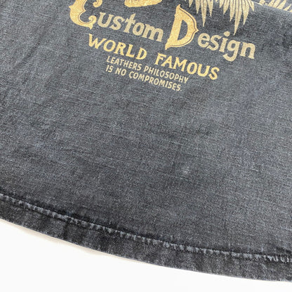 【中古品】【メンズ】 VANSON バンソン MADE IN CALIFORNIA SKULL WING PRINT LS TEE スカル ウィング プリント ロングスリーブ Tシャツ トップス 長袖 145-260812-cs-24-izu サイズ：L カラー：ブラック 万代Net店