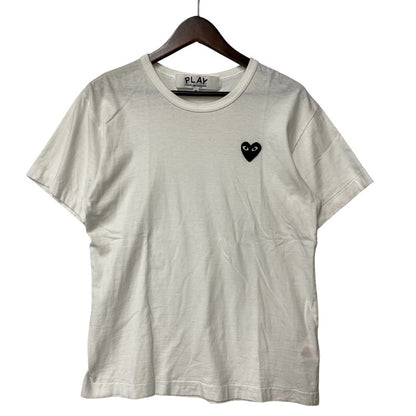 【中古品】【メンズ】 PLAY COMME des GARCONS プレイコムデギャルソン BLACK EMBLEM S/S TEE AX-T064 ショートスリーブ Tシャツ 半袖 140-260814-as-05-izu サイズ：M カラー：ホワイト 万代Net店