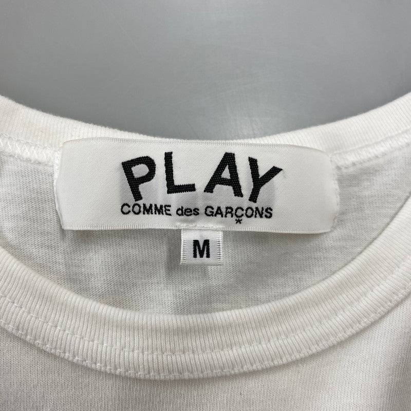 【中古品】【メンズ】 PLAY COMME des GARCONS プレイコムデギャルソン BLACK EMBLEM S/S TEE AX-T064 ショートスリーブ Tシャツ 半袖 140-260814-as-05-izu サイズ：M カラー：ホワイト 万代Net店