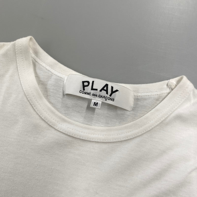 【中古品】【メンズ】 PLAY COMME des GARCONS プレイコムデギャルソン BLACK EMBLEM S/S TEE AX-T064 ショートスリーブ Tシャツ 半袖 140-260814-as-05-izu サイズ：M カラー：ホワイト 万代Net店