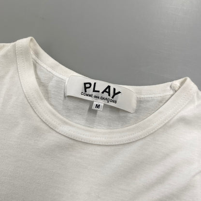 【中古品】【メンズ】 PLAY COMME des GARCONS プレイコムデギャルソン BLACK EMBLEM S/S TEE AX-T064 ショートスリーブ Tシャツ 半袖 140-260814-as-05-izu サイズ：M カラー：ホワイト 万代Net店