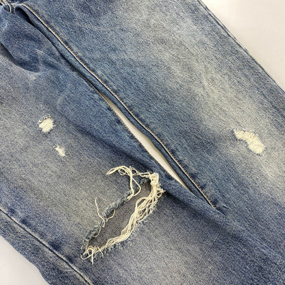 【中古品】【メンズ】 SAINT LAURENT サンローラン 551351 Y969T D18 SLIM LOW WAIST DAMAGE DENIM PANTS スリム ロウ ウエスト ダメージ デニム パンツ 152-260806-yn-13-izu サイズ：W30 カラー：インディゴ 万代Net店