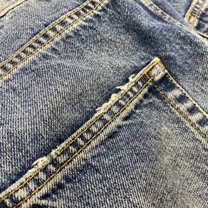 【中古品】【メンズ】 SAINT LAURENT サンローラン 551351 Y969T D18 SLIM LOW WAIST DAMAGE DENIM PANTS スリム ロウ ウエスト ダメージ デニム パンツ 152-260806-yn-13-izu サイズ：W30 カラー：インディゴ 万代Net店