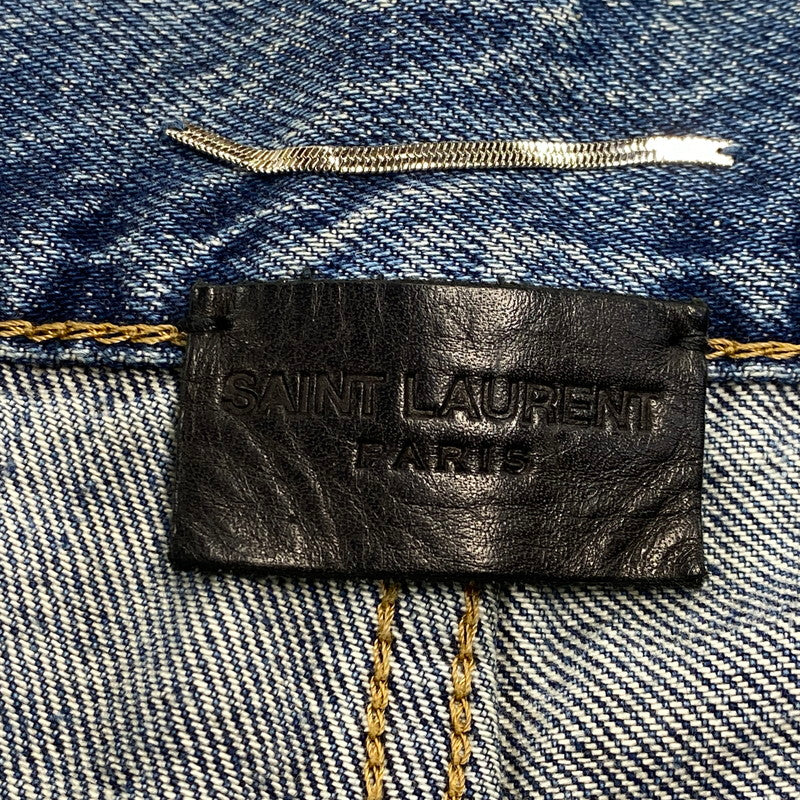 【中古品】【メンズ】 SAINT LAURENT サンローラン 551351 Y969T D18 SLIM LOW WAIST DAMAGE DENIM PANTS スリム ロウ ウエスト ダメージ デニム パンツ 152-260806-yn-13-izu サイズ：W30 カラー：インディゴ 万代Net店