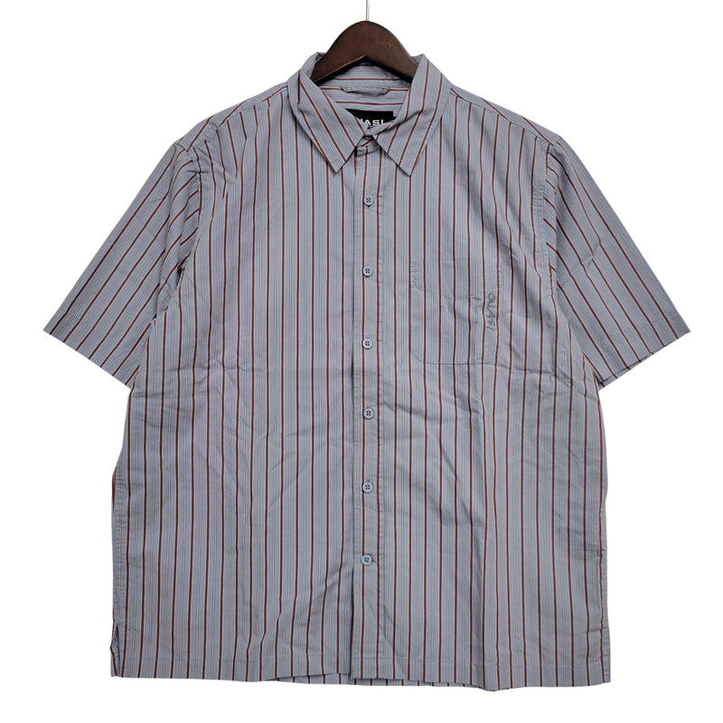 【中古美品】【メンズ】 QUASI クワジ KALVIN SHORT SLEEVE BUTTON UP SHIRT ショートスリーブ ボタンアップ シャツ 半袖 142-260814-as-07-izu サイズ：M カラー：ライトブルー系 万代Net店