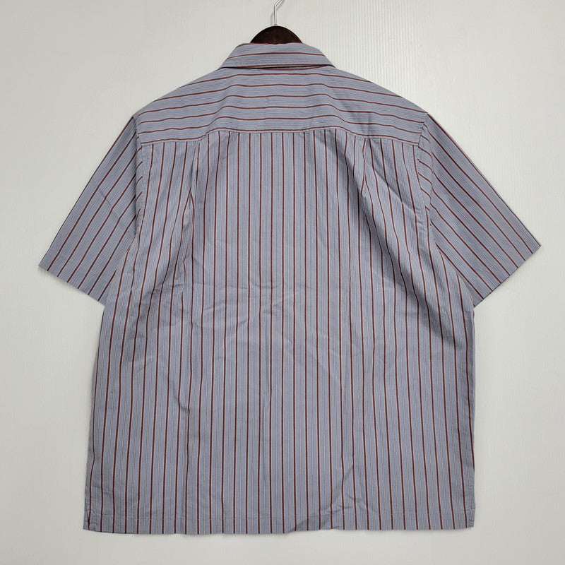 【中古美品】【メンズ】 QUASI クワジ KALVIN SHORT SLEEVE BUTTON UP SHIRT ショートスリーブ ボタンアップ シャツ 半袖 142-260814-as-07-izu サイズ：M カラー：ライトブルー系 万代Net店