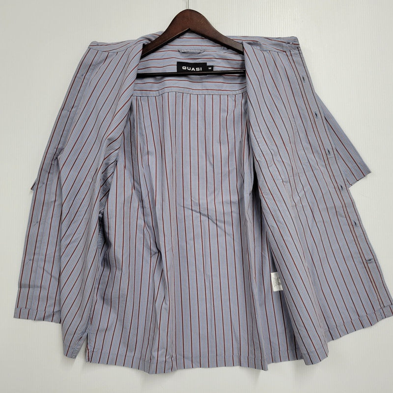【中古美品】【メンズ】 QUASI クワジ KALVIN SHORT SLEEVE BUTTON UP SHIRT ショートスリーブ ボタンアップ シャツ 半袖 142-260814-as-07-izu サイズ：M カラー：ライトブルー系 万代Net店