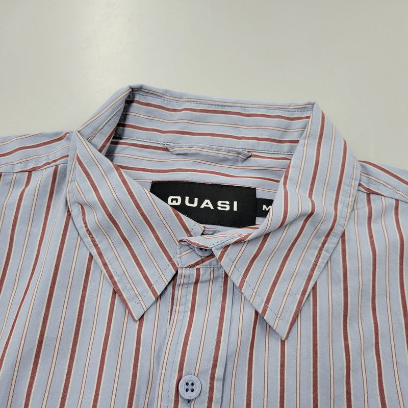 【中古美品】【メンズ】 QUASI クワジ KALVIN SHORT SLEEVE BUTTON UP SHIRT ショートスリーブ ボタンアップ シャツ 半袖 142-260814-as-07-izu サイズ：M カラー：ライトブルー系 万代Net店
