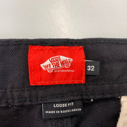 【中古美品】【メンズ】 VANS バンズ 000KYP SKATE LOOSE PLEATED PANT スケート ルーズ プリーツ パンツ ボトムス ズボン 153-260814-cs-18-izu サイズ：W32 カラー：ブラック 万代Net店