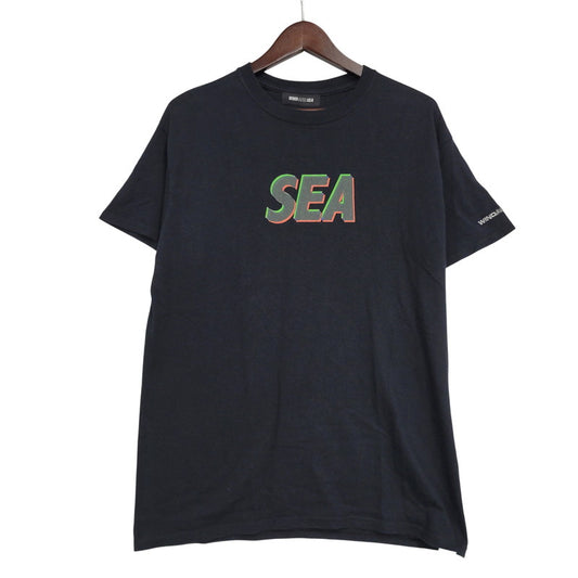 【中古品】【メンズ】 WIND AND SEA ウィンダンシー LOGO S/S TEE WDS-RF-02 ロゴ 半袖Tシャツ ROYAL FLASH別注 142-260814-as-06-izu サイズ：M カラー：ブラック 万代Net店