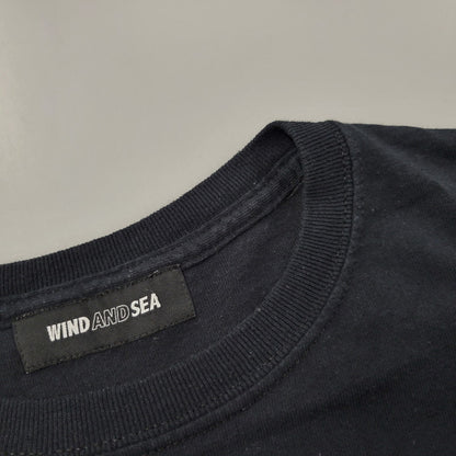 【中古品】【メンズ】 WIND AND SEA ウィンダンシー LOGO S/S TEE WDS-RF-02 ロゴ 半袖Tシャツ ROYAL FLASH別注 142-260814-as-06-izu サイズ：M カラー：ブラック 万代Net店