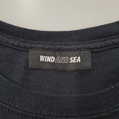 【中古品】【メンズ】 WIND AND SEA ウィンダンシー LOGO S/S TEE WDS-RF-02 ロゴ 半袖Tシャツ ROYAL FLASH別注 142-260814-as-06-izu サイズ：M カラー：ブラック 万代Net店