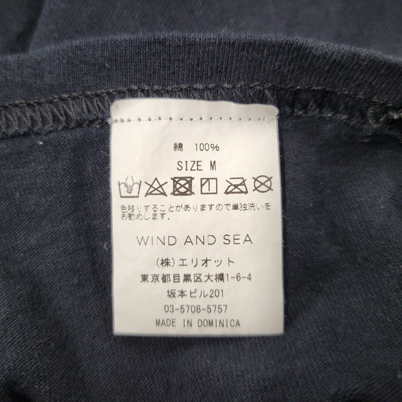 【中古品】【メンズ】 WIND AND SEA ウィンダンシー LOGO S/S TEE WDS-RF-02 ロゴ 半袖Tシャツ ROYAL FLASH別注 142-260814-as-06-izu サイズ：M カラー：ブラック 万代Net店