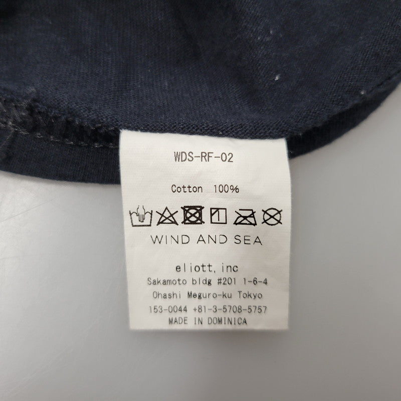 【中古品】【メンズ】 WIND AND SEA ウィンダンシー LOGO S/S TEE WDS-RF-02 ロゴ 半袖Tシャツ ROYAL FLASH別注 142-260814-as-06-izu サイズ：M カラー：ブラック 万代Net店