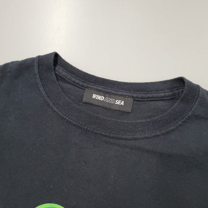 【中古品】【メンズ】 WIND AND SEA ウィンダンシー LOGO S/S TEE WDS-RF-02 ロゴ 半袖Tシャツ ROYAL FLASH別注 142-260814-as-06-izu サイズ：M カラー：ブラック 万代Net店