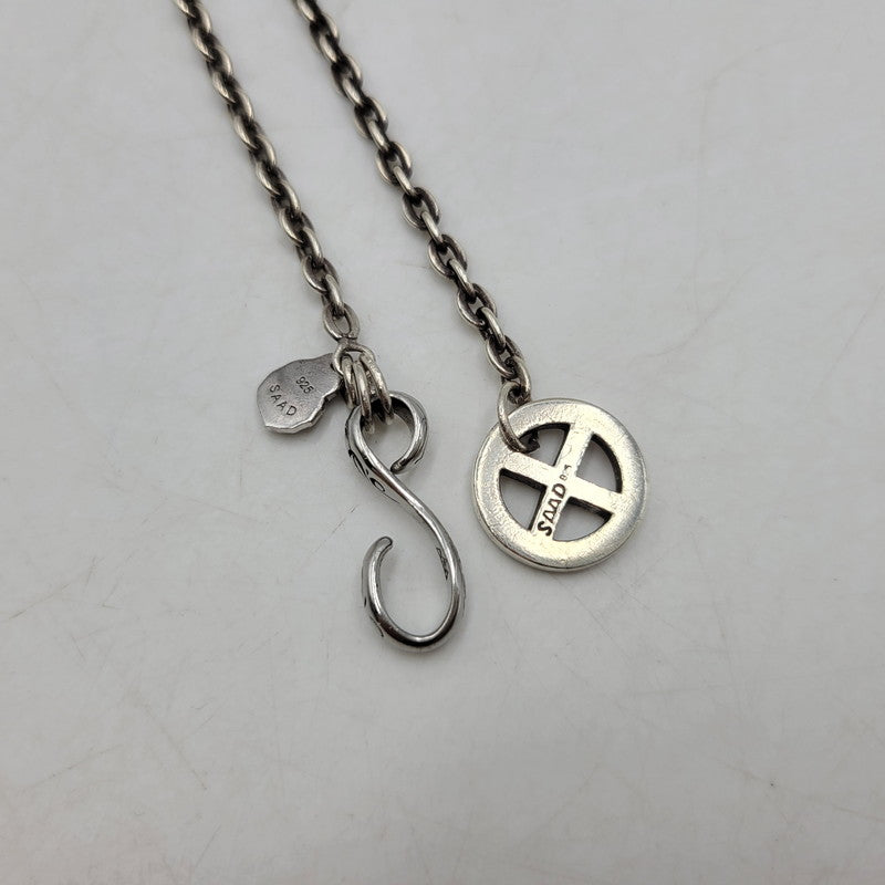 【中古品】【メンズ/レディース】 SAAD サード SV925 MEDICINE WHEEL＆EAGLECLAW HOOK CUSTOM NECKLACE メディスン ホイール イーグルクロウ フック カスタム ネックレス アクセサリー 191-260807-cs-20-izu カラー：シルバー 万代Net店