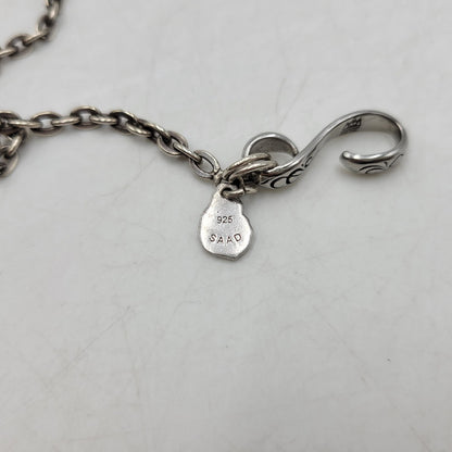 【中古品】【メンズ/レディース】 SAAD サード SV925 MEDICINE WHEEL＆EAGLECLAW HOOK CUSTOM NECKLACE メディスン ホイール イーグルクロウ フック カスタム ネックレス アクセサリー 191-260807-cs-20-izu カラー：シルバー 万代Net店