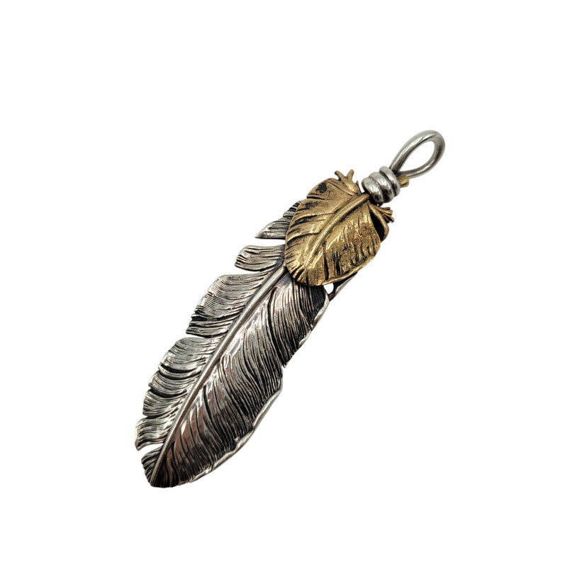 【中古品】【メンズ/レディース】 SAAD サード SV925 BRONZE HEART FEATHER PENDANT TOP ブロンズ ハート フェザー ペンダント トップ アクセサリー 191-260807-cs-21-izu カラー：シルバー 万代Net店