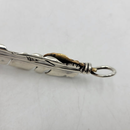 【中古品】【メンズ/レディース】 SAAD サード SV925 BRONZE HEART FEATHER PENDANT TOP ブロンズ ハート フェザー ペンダント トップ アクセサリー 191-260807-cs-21-izu カラー：シルバー 万代Net店