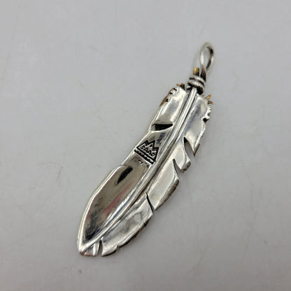 【中古品】【メンズ/レディース】 SAAD サード SV925 BRONZE HEART FEATHER PENDANT TOP ブロンズ ハート フェザー ペンダント トップ アクセサリー 191-260807-cs-21-izu カラー：シルバー 万代Net店
