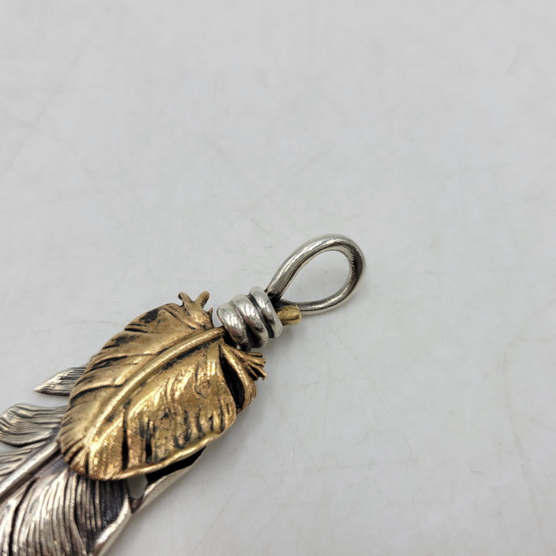 【中古品】【メンズ/レディース】 SAAD サード SV925 BRONZE HEART FEATHER PENDANT TOP ブロンズ ハート フェザー ペンダント トップ アクセサリー 191-260807-cs-21-izu カラー：シルバー 万代Net店