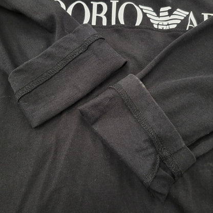 【中古品】【メンズ】 EA7 EMPORIO ARMANI エンポリオアルマーニ LOGO L/S TEE 6KPT30 PJ6EZ ロゴ ロングスリーブ Tシャツ 長袖 141-260814-as-08-izu サイズ：M カラー：ブラック 万代Net店