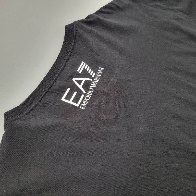 【中古品】【メンズ】 EA7 EMPORIO ARMANI エンポリオアルマーニ LOGO L/S TEE 6KPT30 PJ6EZ ロゴ ロングスリーブ Tシャツ 長袖 141-260814-as-08-izu サイズ：M カラー：ブラック 万代Net店