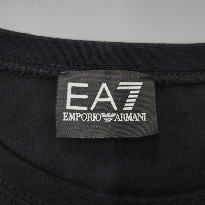 【中古品】【メンズ】 EA7 EMPORIO ARMANI エンポリオアルマーニ LOGO L/S TEE 6KPT30 PJ6EZ ロゴ ロングスリーブ Tシャツ 長袖 141-260814-as-08-izu サイズ：M カラー：ブラック 万代Net店