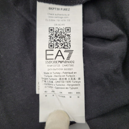 【中古品】【メンズ】 EA7 EMPORIO ARMANI エンポリオアルマーニ LOGO L/S TEE 6KPT30 PJ6EZ ロゴ ロングスリーブ Tシャツ 長袖 141-260814-as-08-izu サイズ：M カラー：ブラック 万代Net店