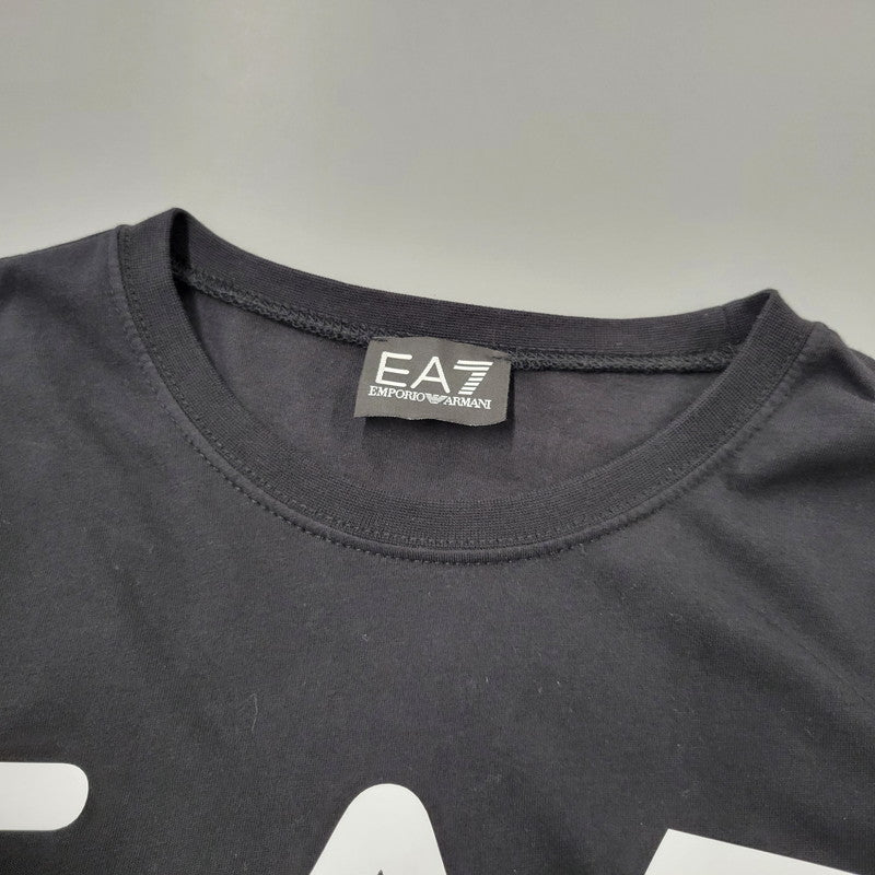 【中古品】【メンズ】 EA7 EMPORIO ARMANI エンポリオアルマーニ LOGO L/S TEE 6KPT30 PJ6EZ ロゴ ロングスリーブ Tシャツ 長袖 141-260814-as-08-izu サイズ：M カラー：ブラック 万代Net店