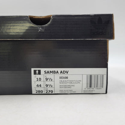 【中古美品】【メンズ】 ADIDAS アディダス IE3100 SAMBA ADV サンバ スニーカー シューズ 靴 161-260807-cs-25-izu サイズ：28cm カラー：CORE BLACK/FOOTWEAR WHITE/GUM 万代Net店