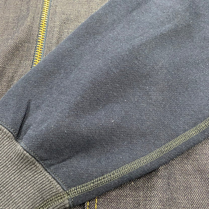 【中古品】【メンズ】 EVISU エヴィス 切替 ZIPUP HOODIE ジップアップ フーディー トップス 長袖 145-260807-ya-02-izu サイズ：42 カラー：ネイビー 万代Net店