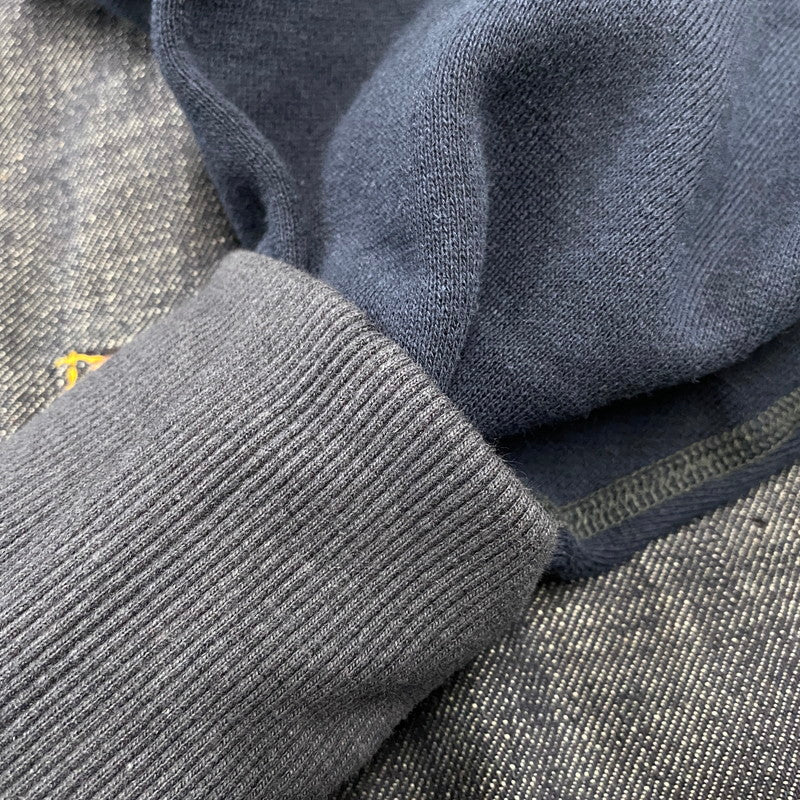 【中古品】【メンズ】 EVISU エヴィス 切替 ZIPUP HOODIE ジップアップ フーディー トップス 長袖 145-260807-ya-02-izu サイズ：42 カラー：ネイビー 万代Net店