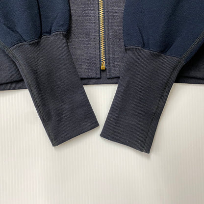 【中古品】【メンズ】 EVISU エヴィス 切替 ZIPUP HOODIE ジップアップ フーディー トップス 長袖 145-260807-ya-02-izu サイズ：42 カラー：ネイビー 万代Net店
