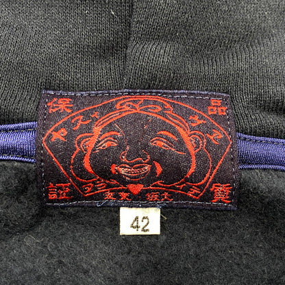 【中古品】【メンズ】 EVISU エヴィス 切替 ZIPUP HOODIE ジップアップ フーディー トップス 長袖 145-260807-ya-02-izu サイズ：42 カラー：ネイビー 万代Net店