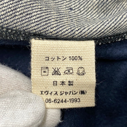 【中古品】【メンズ】 EVISU エヴィス 切替 ZIPUP HOODIE ジップアップ フーディー トップス 長袖 145-260807-ya-02-izu サイズ：42 カラー：ネイビー 万代Net店
