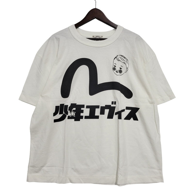 【中古品】【メンズ】 EVISU エヴィス 少年エヴィス SS TEE ショートスリーブ Tシャツ トップス 145-260815-kh-05-izu サイズ：46 カラー：ホワイト 万代Net店