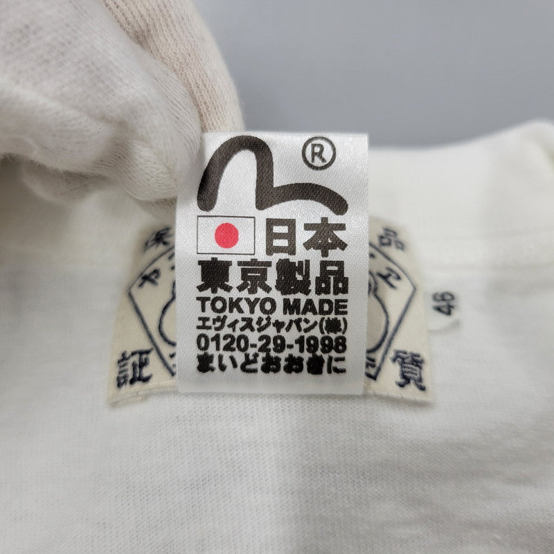 【中古品】【メンズ】 EVISU エヴィス 少年エヴィス SS TEE ショートスリーブ Tシャツ トップス 145-260815-kh-05-izu サイズ：46 カラー：ホワイト 万代Net店