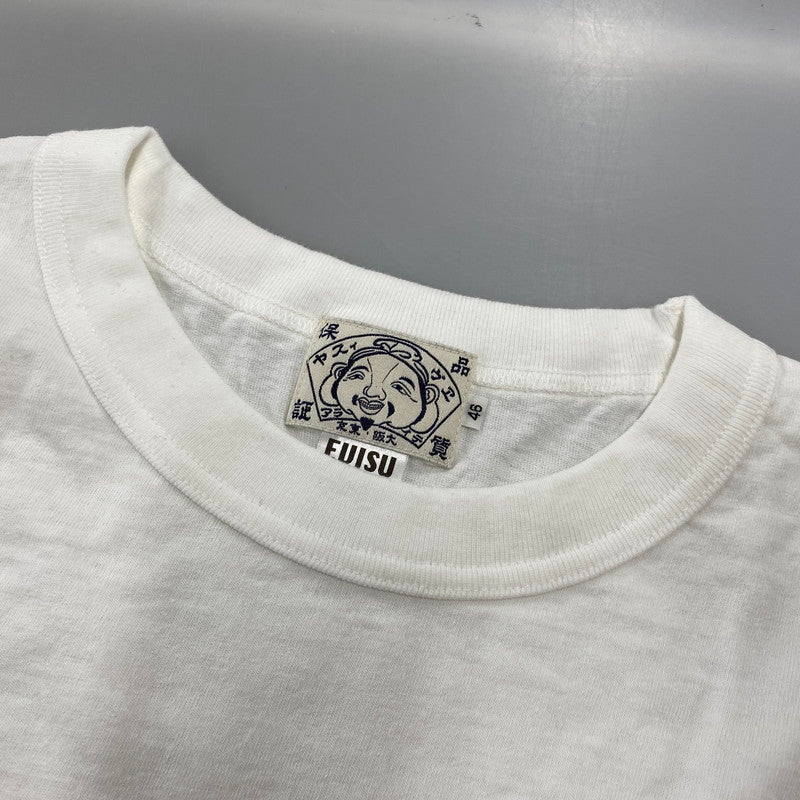 【中古品】【メンズ】 EVISU エヴィス カモメ DENIM POCKET L S TEE デニム ポケット ロングスリーブ Tシャツ トップス 長袖 145-260807-ya-07-izu サイズ：46 カラー：ホワイト 万代Net店