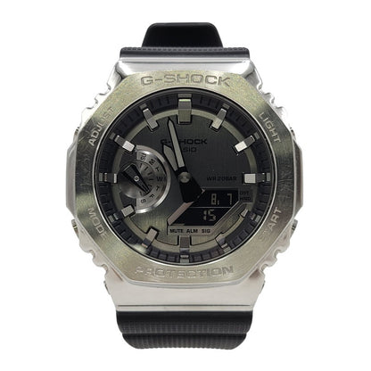 【中古品】【メンズ/レディース】 G-SHOCK ジーショック GM-2100-1AJF 2100 SERIES DIGITAL ANALOG QUARTZ WATCH デジタル アナログ クオーツ ウォッチ 腕時計 196-260807-cs-19-izu サイズ：49.3 × 44.4 × 11.8 mm カラー：ブラック×シルバー 万代Net店