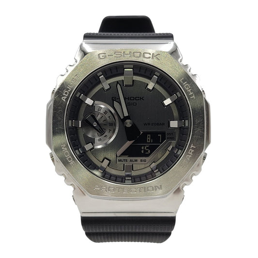 【中古品】【メンズ/レディース】 G-SHOCK ジーショック GM-2100-1AJF 2100 SERIES DIGITAL ANALOG QUARTZ WATCH デジタル アナログ クオーツ ウォッチ 腕時計 196-260807-cs-19-izu サイズ：49.3 × 44.4 × 11.8 mm カラー：ブラック×シルバー 万代Net店