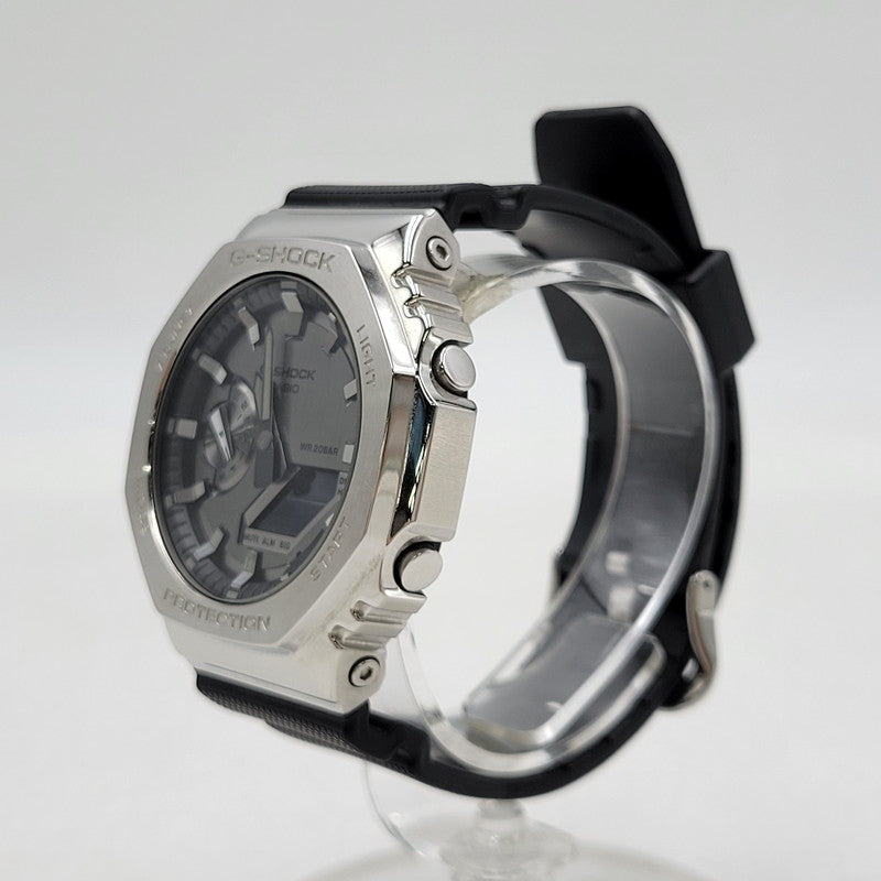 【中古品】【メンズ/レディース】 G-SHOCK ジーショック GM-2100-1AJF 2100 SERIES DIGITAL ANALOG QUARTZ WATCH デジタル アナログ クオーツ ウォッチ 腕時計 196-260807-cs-19-izu サイズ：49.3 × 44.4 × 11.8 mm カラー：ブラック×シルバー 万代Net店