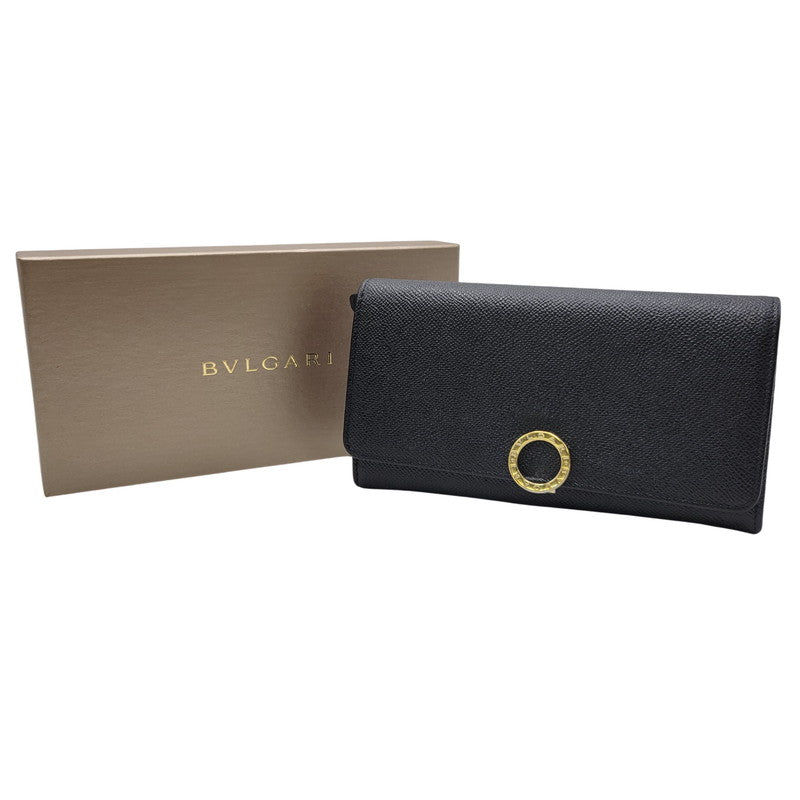 【中古品】【メンズ/レディース】 BVLGARI ブルガリ 280526 ブルガリ・ブルガリ ラージウォレット 財布 長財布 181-260807-cs-23-izu カラー：ブラック 万代Net店