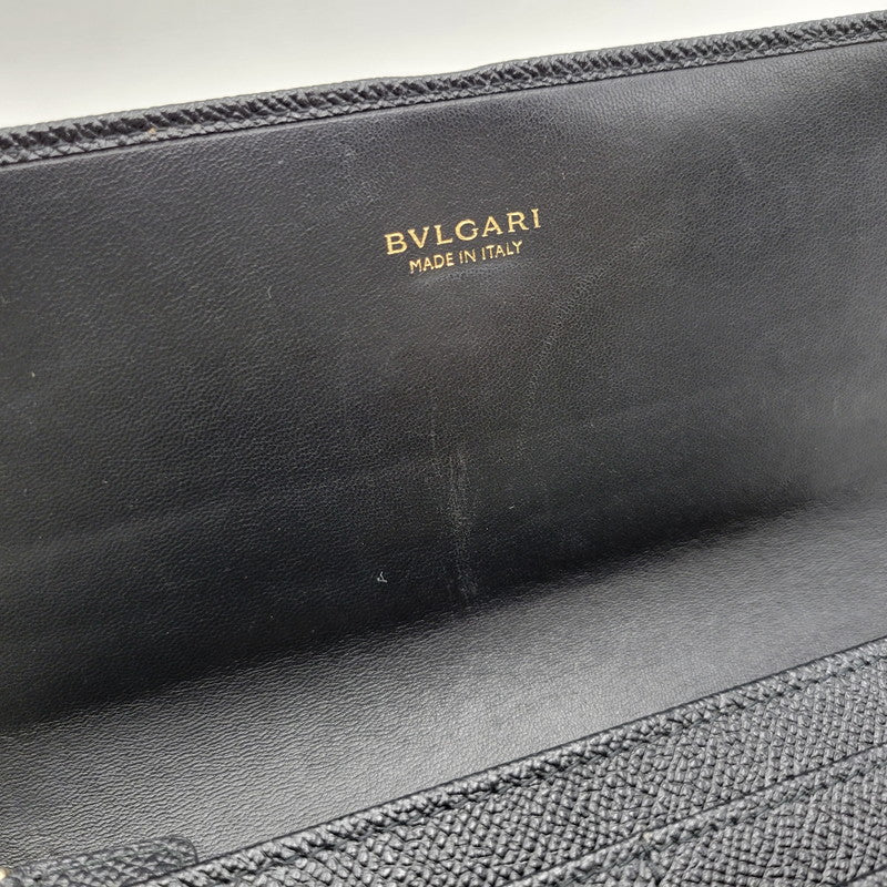 【中古品】【メンズ/レディース】 BVLGARI ブルガリ 280526 ブルガリ・ブルガリ ラージウォレット 財布 長財布 181-260807-cs-23-izu カラー：ブラック 万代Net店