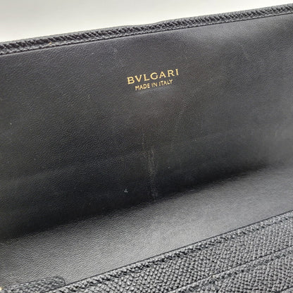 【中古品】【メンズ/レディース】 BVLGARI ブルガリ 280526 ブルガリ・ブルガリ ラージウォレット 財布 長財布 181-260807-cs-23-izu カラー：ブラック 万代Net店